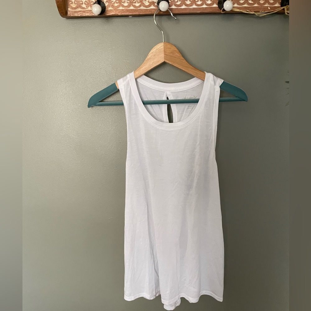White Split-Back Active Top S